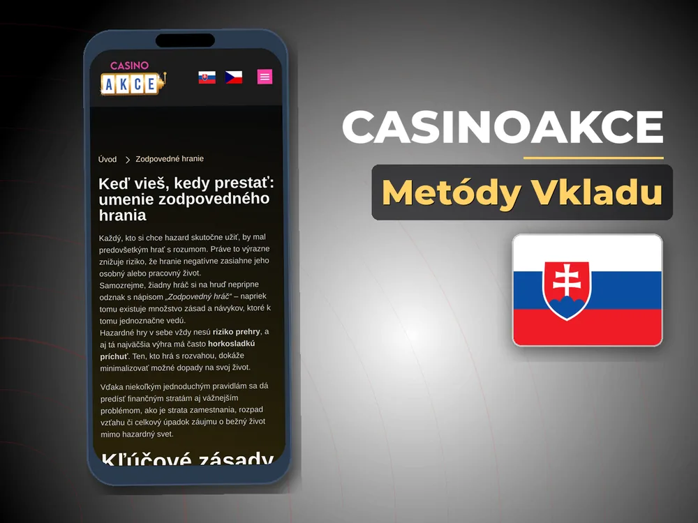 Casinoakce - Metódy Vkladu
