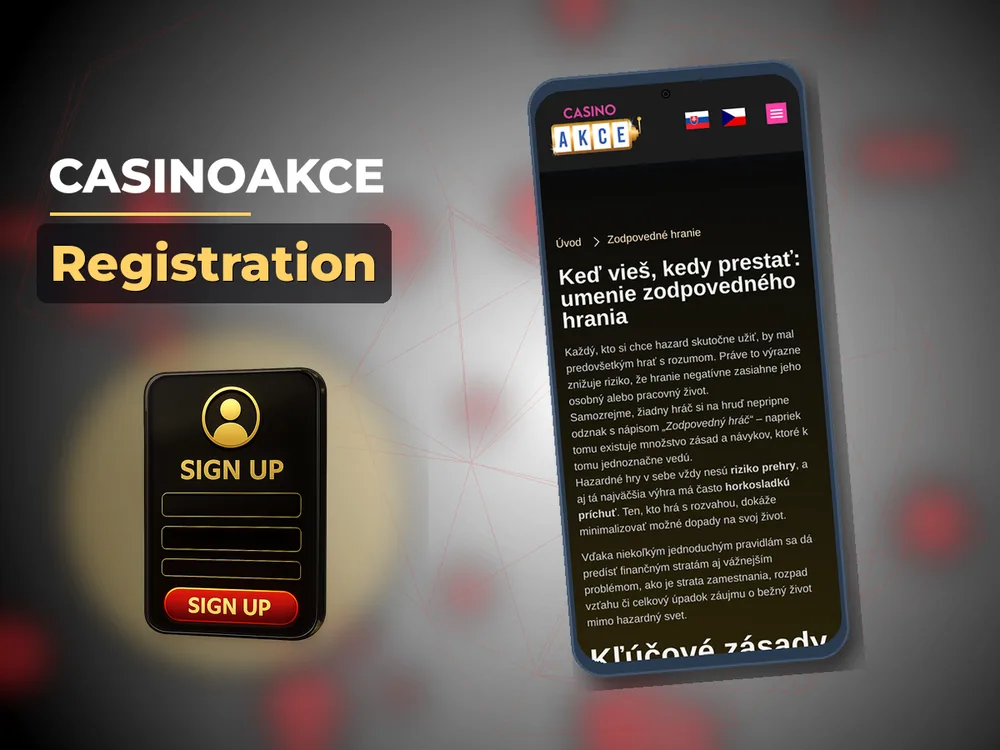 Casinoakce - Registration