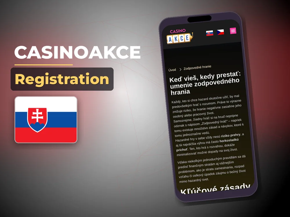 Casinoakce - Registration
