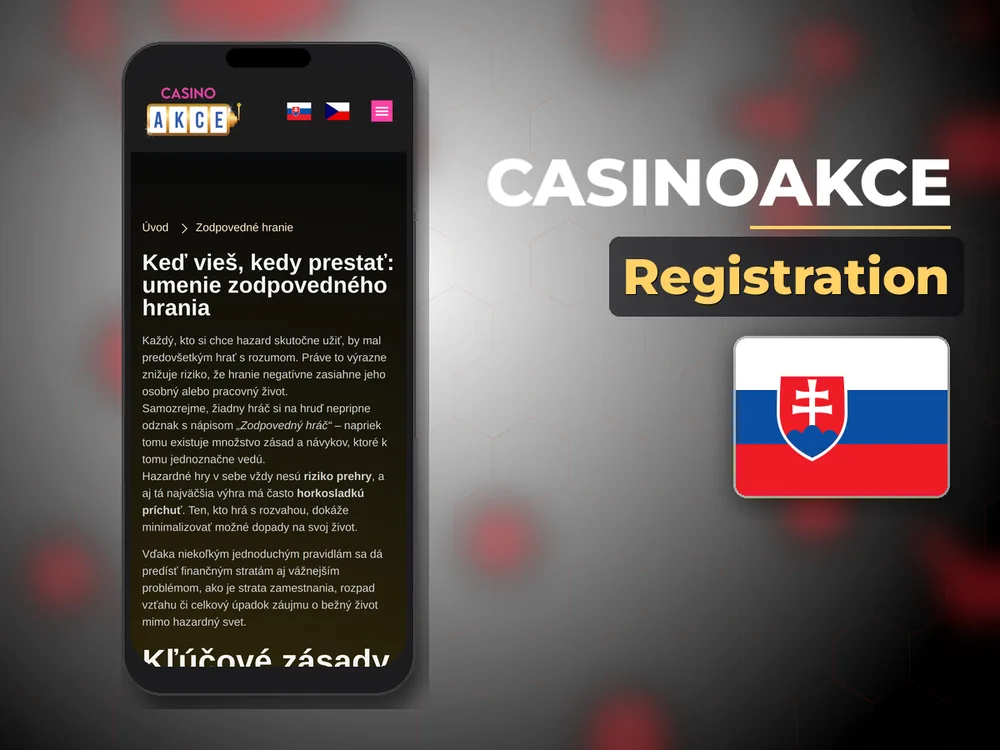Casinoakce - Registration