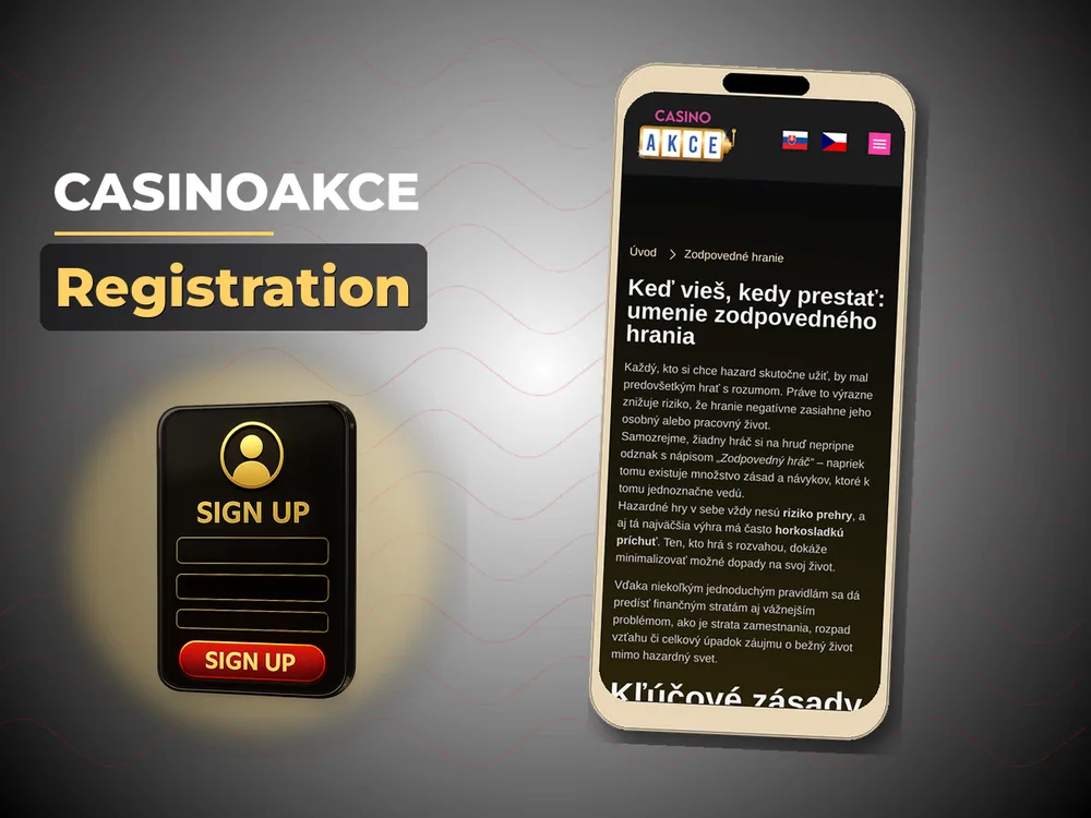 Casinoakce - Registration