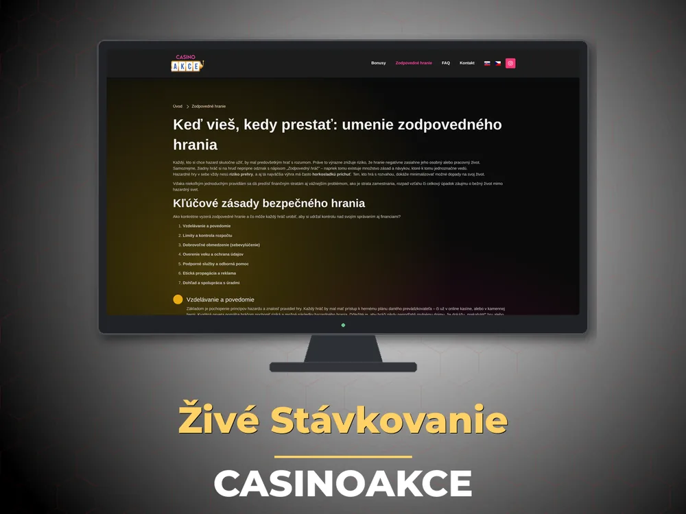 Casinoakce - Živé Stávkovanie
