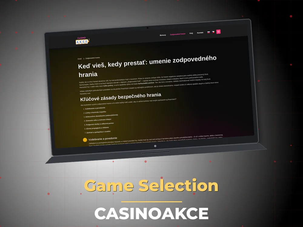 Casinoakce - Game Selection