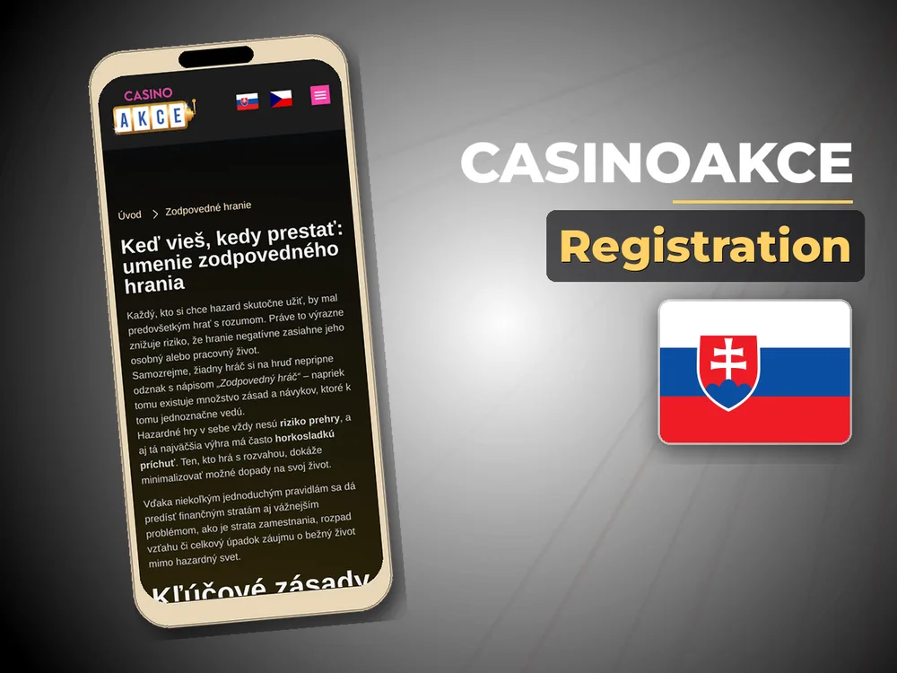 Casinoakce - Registration
