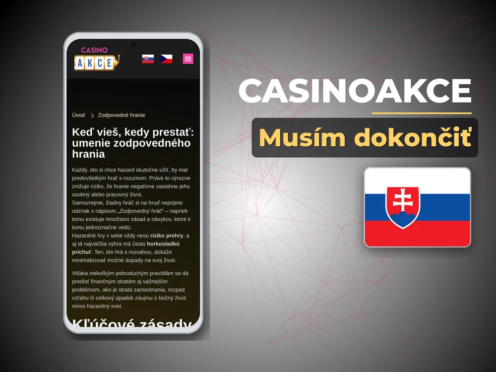 Casinoakce - Musím dokončiť